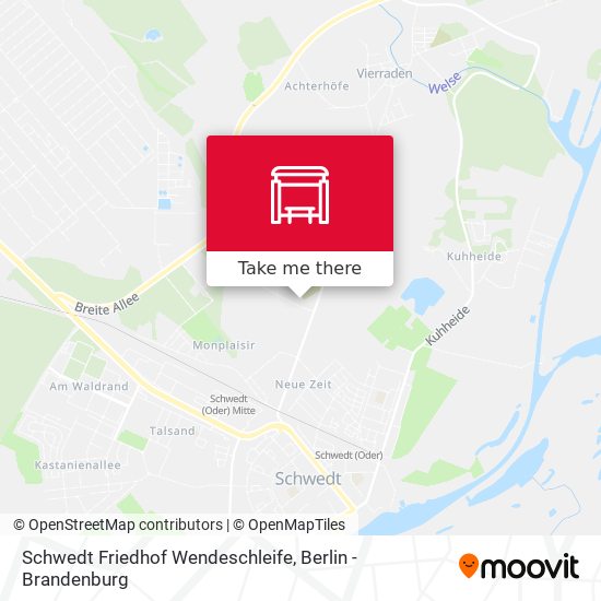 Schwedt Friedhof Wendeschleife map
