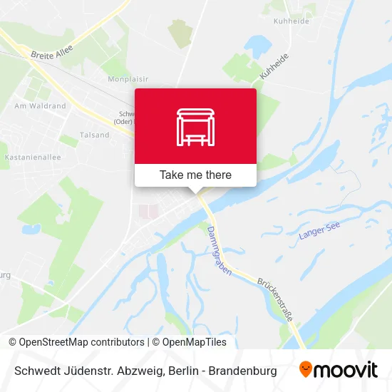 Карта Schwedt Jüdenstr. Abzweig