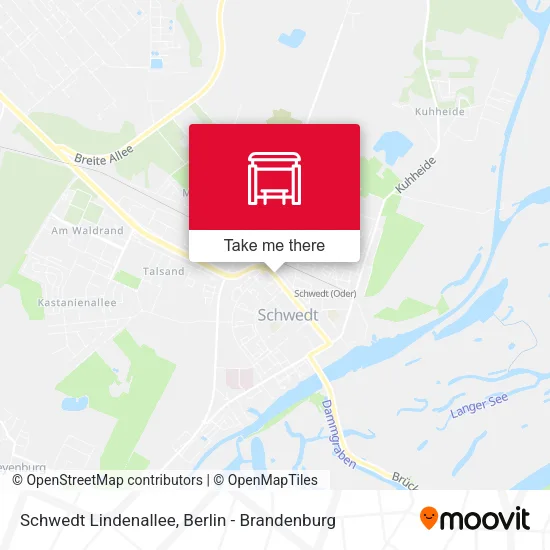 Карта Schwedt Lindenallee