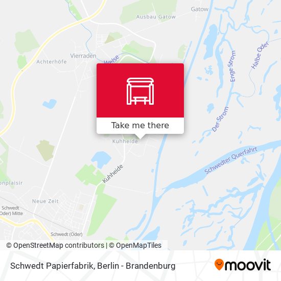Schwedt Papierfabrik map