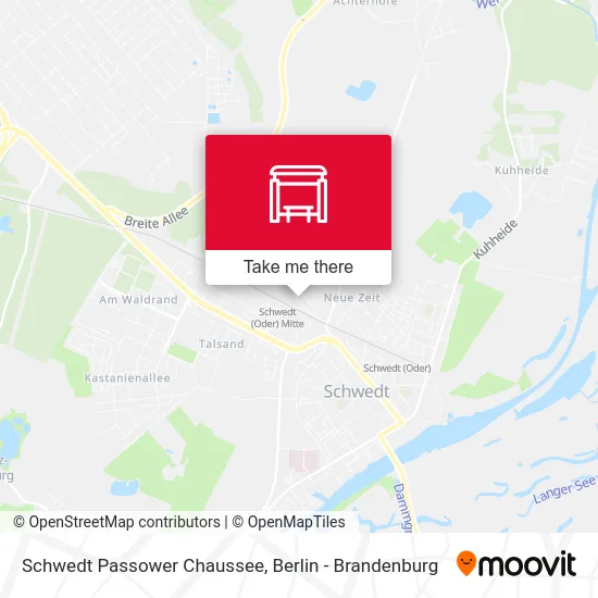 Schwedt Passower Chaussee map