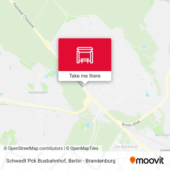 Карта Schwedt Pck Busbahnhof