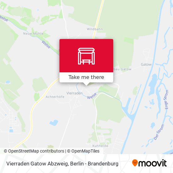 Vierraden Gatow Abzweig map