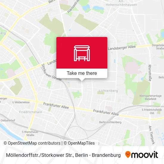 Карта Möllendorffstr./Storkower Str.