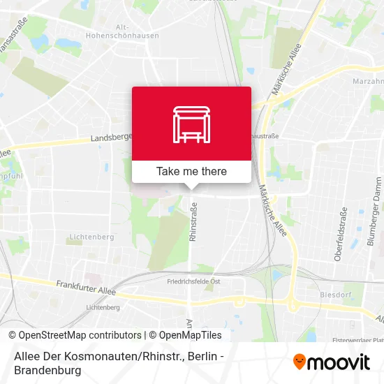 Allee Der Kosmonauten/Rhinstr. map