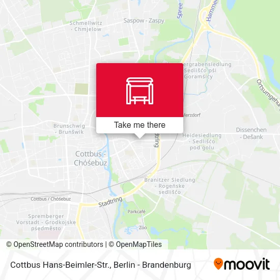 Карта Cottbus Hans-Beimler-Str.