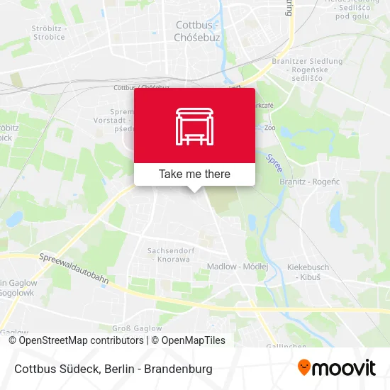 Карта Cottbus Südeck