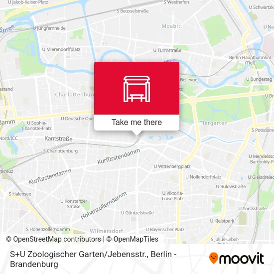 Карта S+U Zoologischer Garten / Jebensstr.