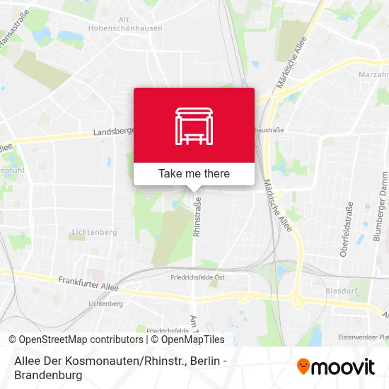 Allee Der Kosmonauten/Rhinstr. map