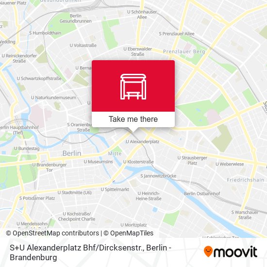 Карта S+U Alexanderplatz Bhf / Dircksenstr.