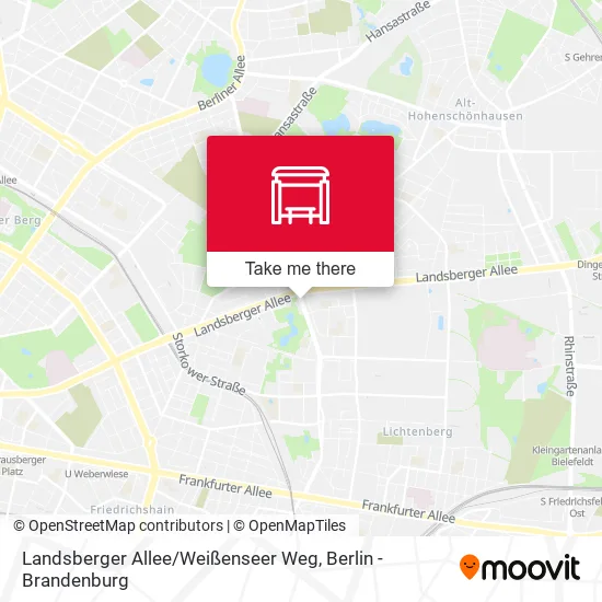 Карта Landsberger Allee / Weißenseer Weg