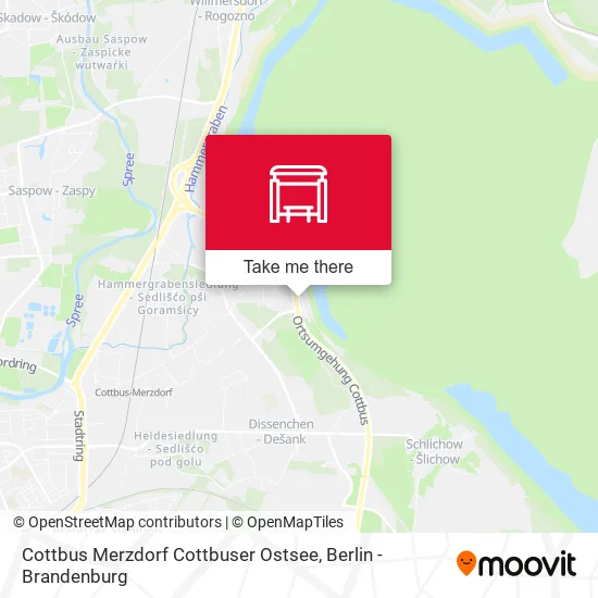Cottbus Merzdorf Cottbuser Ostsee map