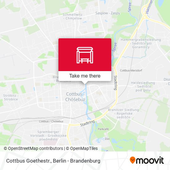 Карта Cottbus Goethestr.