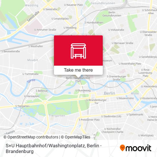 S+U Hauptbahnhof / Washingtonplatz map