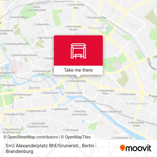 Карта S+U Alexanderplatz Bhf / Grunerstr.