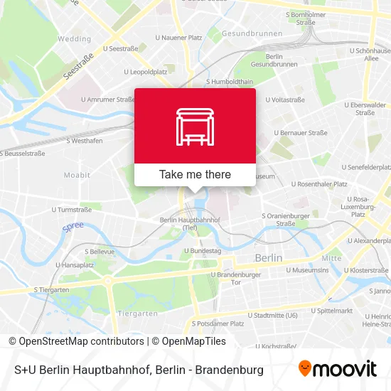 Карта S+U Berlin Hauptbahnhof