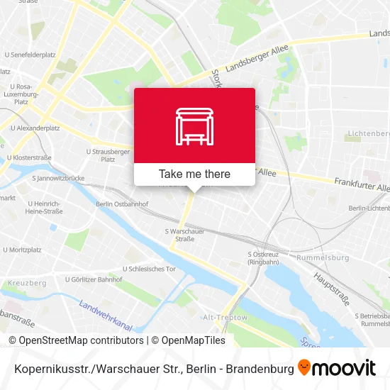 Карта Kopernikusstr./Warschauer Str.