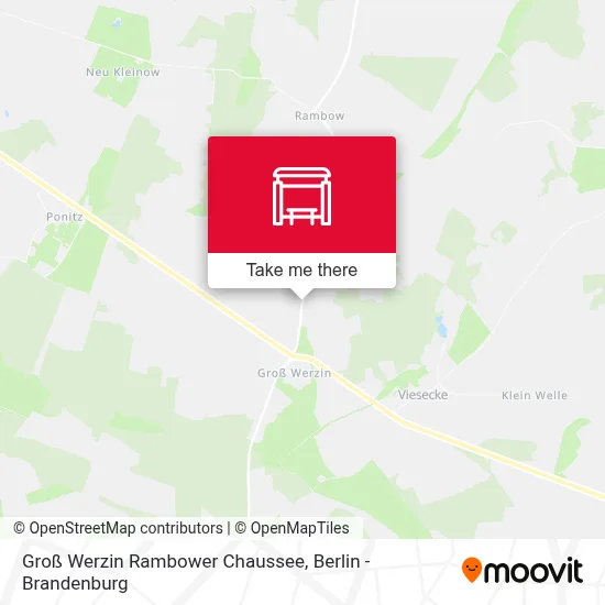 Groß Werzin Rambower Chaussee map