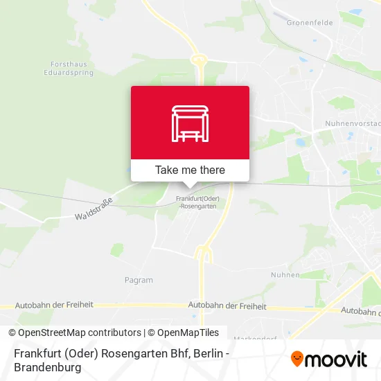 Карта Frankfurt (Oder) Rosengarten Bhf