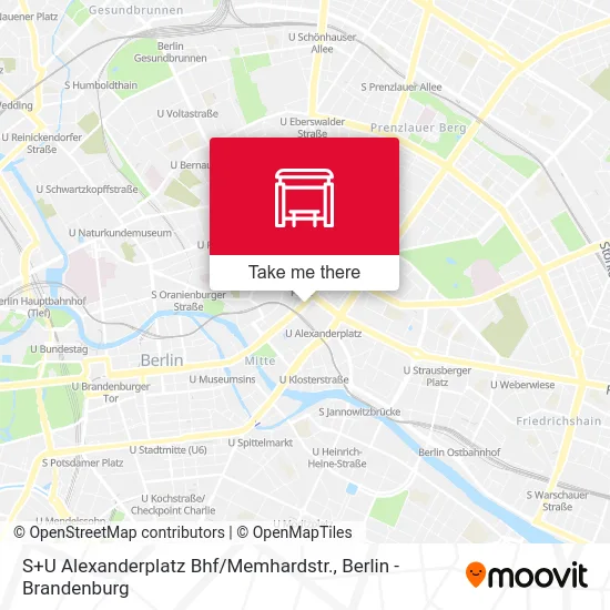 Карта S+U Alexanderplatz Bhf / Memhardstr.