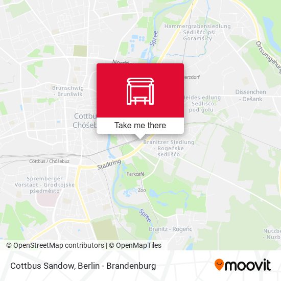 Cottbus Sandow map