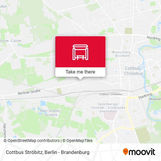 Cottbus Ströbitz map