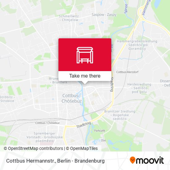 Карта Cottbus Hermannstr.