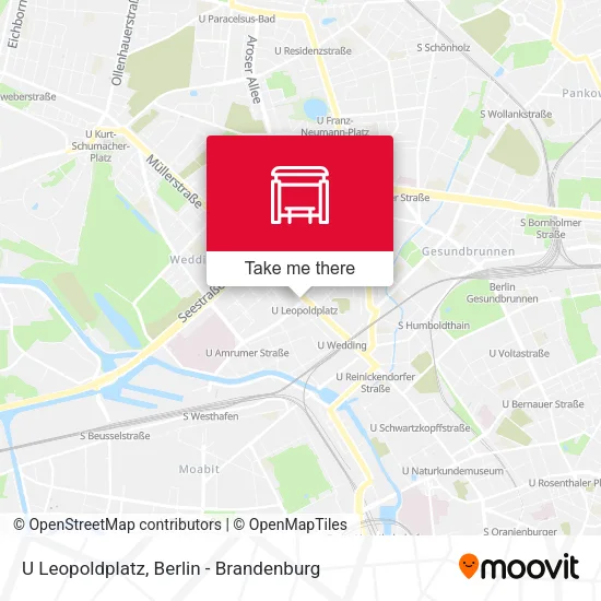 Карта U Leopoldplatz