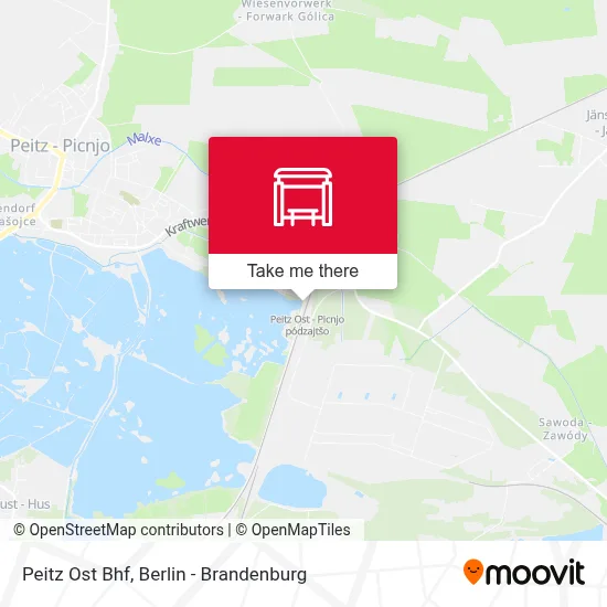 Peitz Ost Bhf map