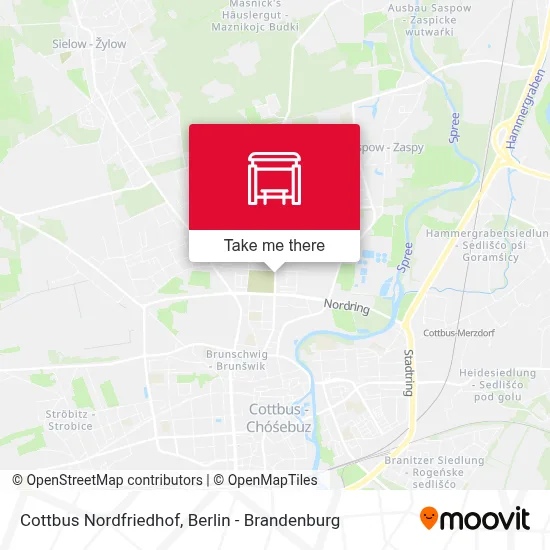 Cottbus Nordfriedhof map
