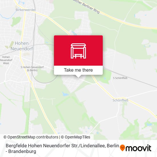 Карта Bergfelde Hohen Neuendorfer Str. / Lindenallee