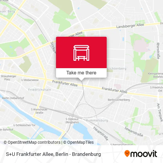 Карта S+U Frankfurter Allee