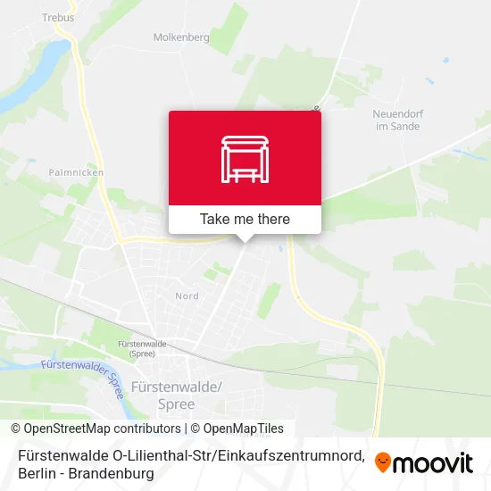 Карта Fürstenwalde O-Lilienthal-Str / Einkaufszentrumnord