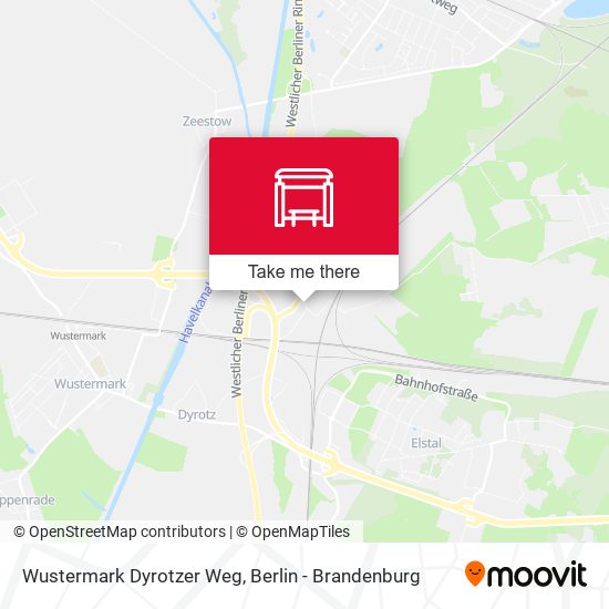 Wustermark Dyrotzer Weg map