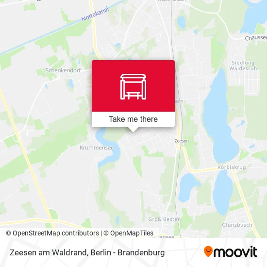 Карта Zeesen am Waldrand