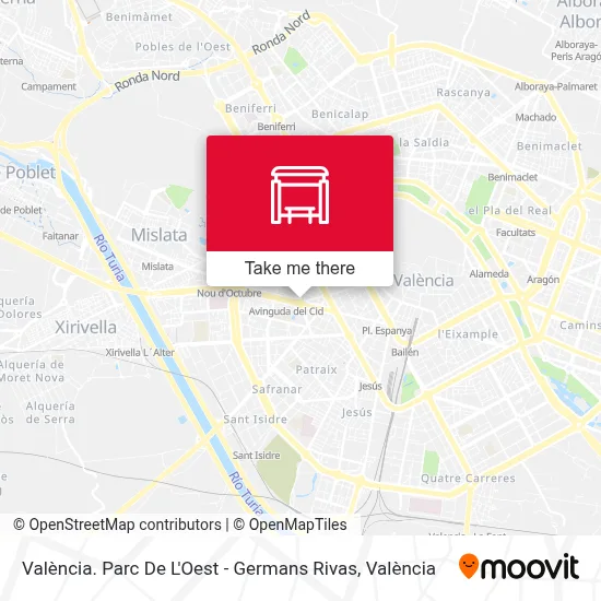 València. Parc De L'Oest - Germans Rivas map