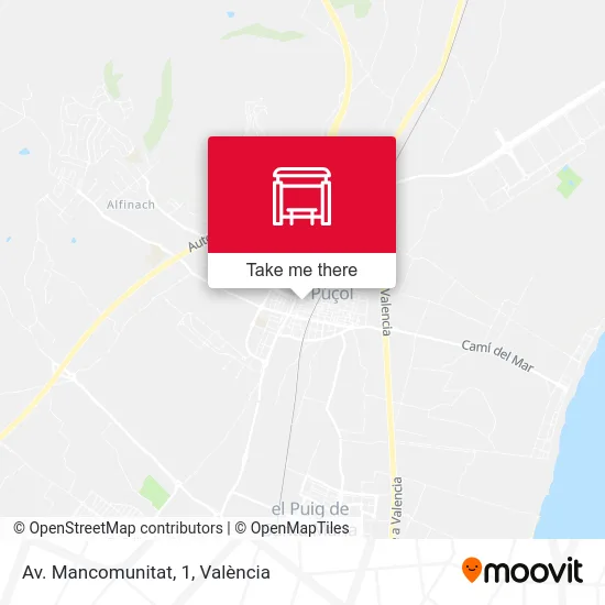 Av. Mancomunitat, 1 map