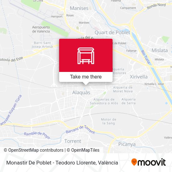 Monastir De Poblet - Teodoro Llorente map