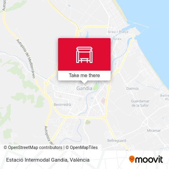 Estació Intermodal Gandia map