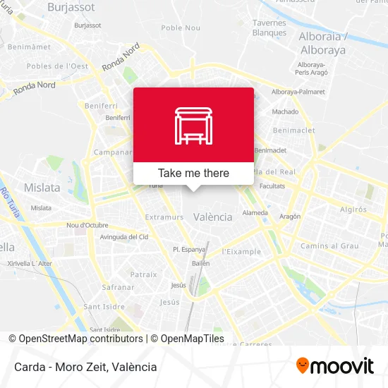 Carda - Moro Zeit map