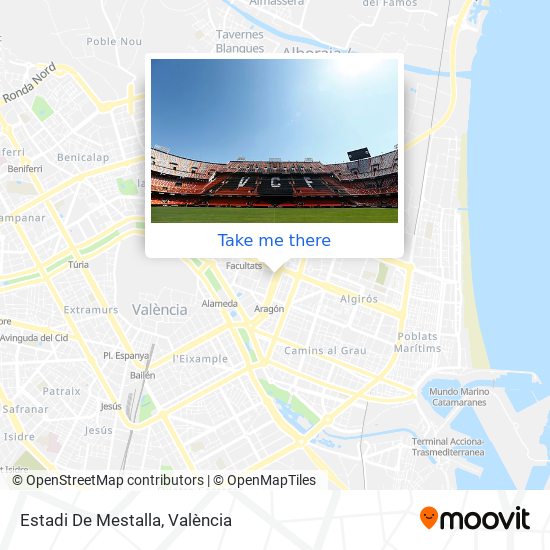 Estadi De Mestalla map