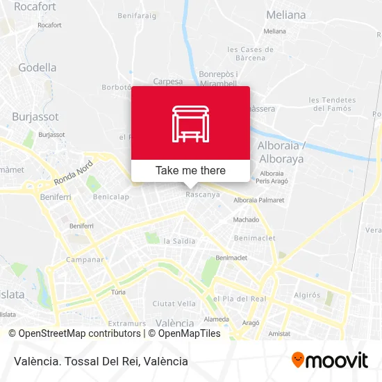 València. Tossal Del Rei map