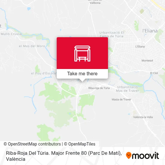 Riba-Roja Del Túria. Major Frente 80 (Parc De Matí) map
