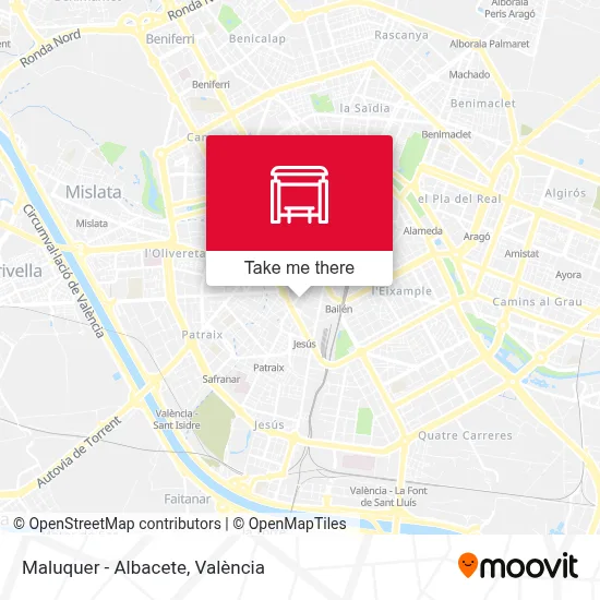Maluquer - Albacete map