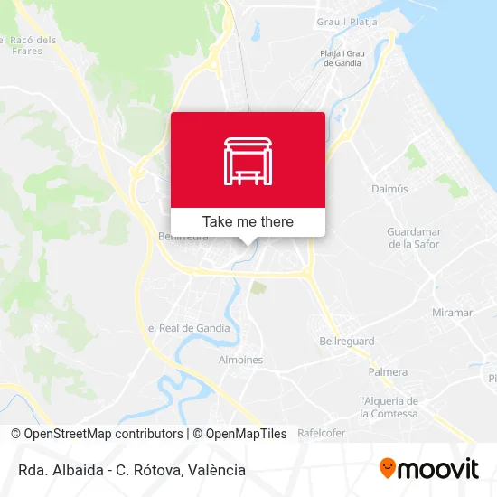 mapa Rda. Albaida - C. Rótova