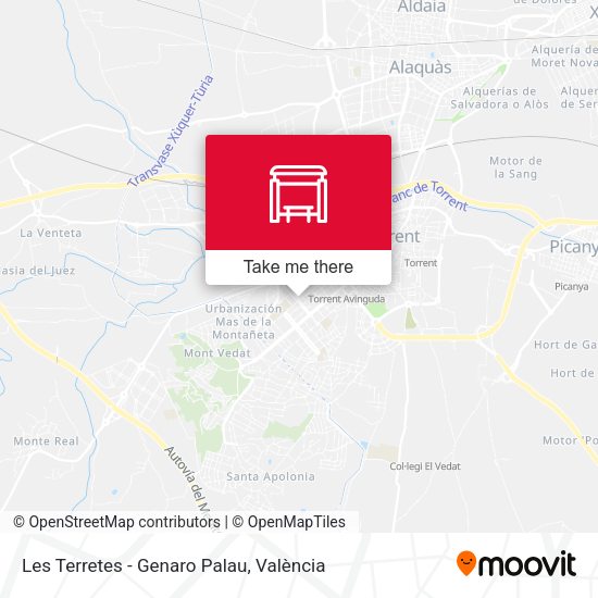 Les Terretes - Genaro Palau map