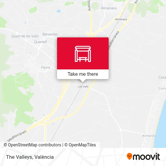 Les Valls map