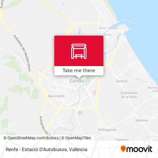 mapa Renfe - Estació D'Autobusos