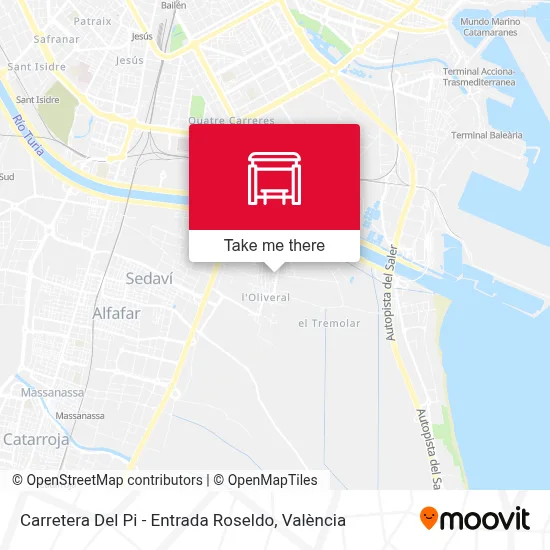 Carretera Del Pi - Entrada Roseldo map