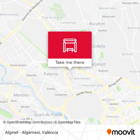 Alginet - Algemesí map